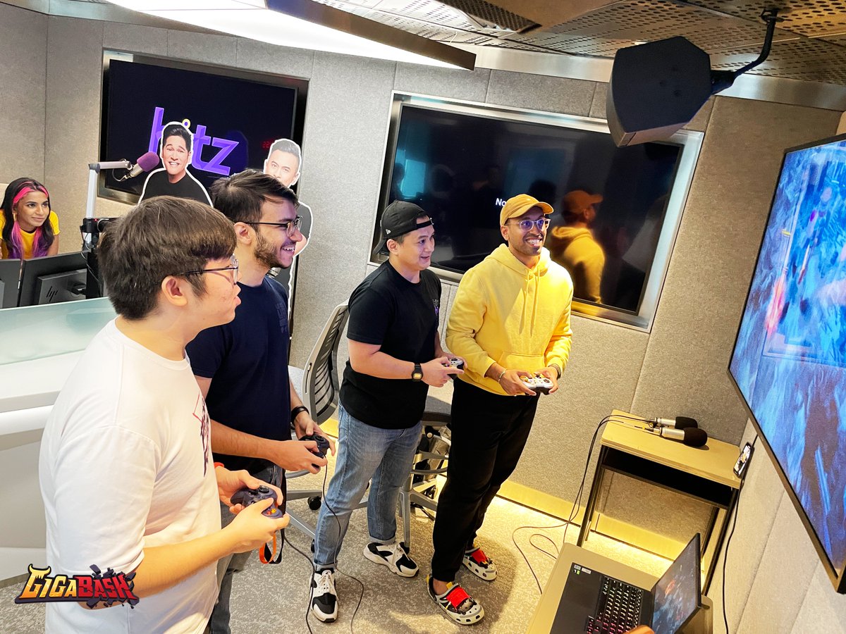 GigaBashGame's tweet photo. A big shout out to @hitzdotmy for inviting us over to the studio and air our game on the radio!🔥 We had a blast talking about #GigaBash and we would keep "Pandemic Kaiju" in our archive as a future character development! 🤪

#PassionRepublicGames https://t.co/eGtxOuj7en
