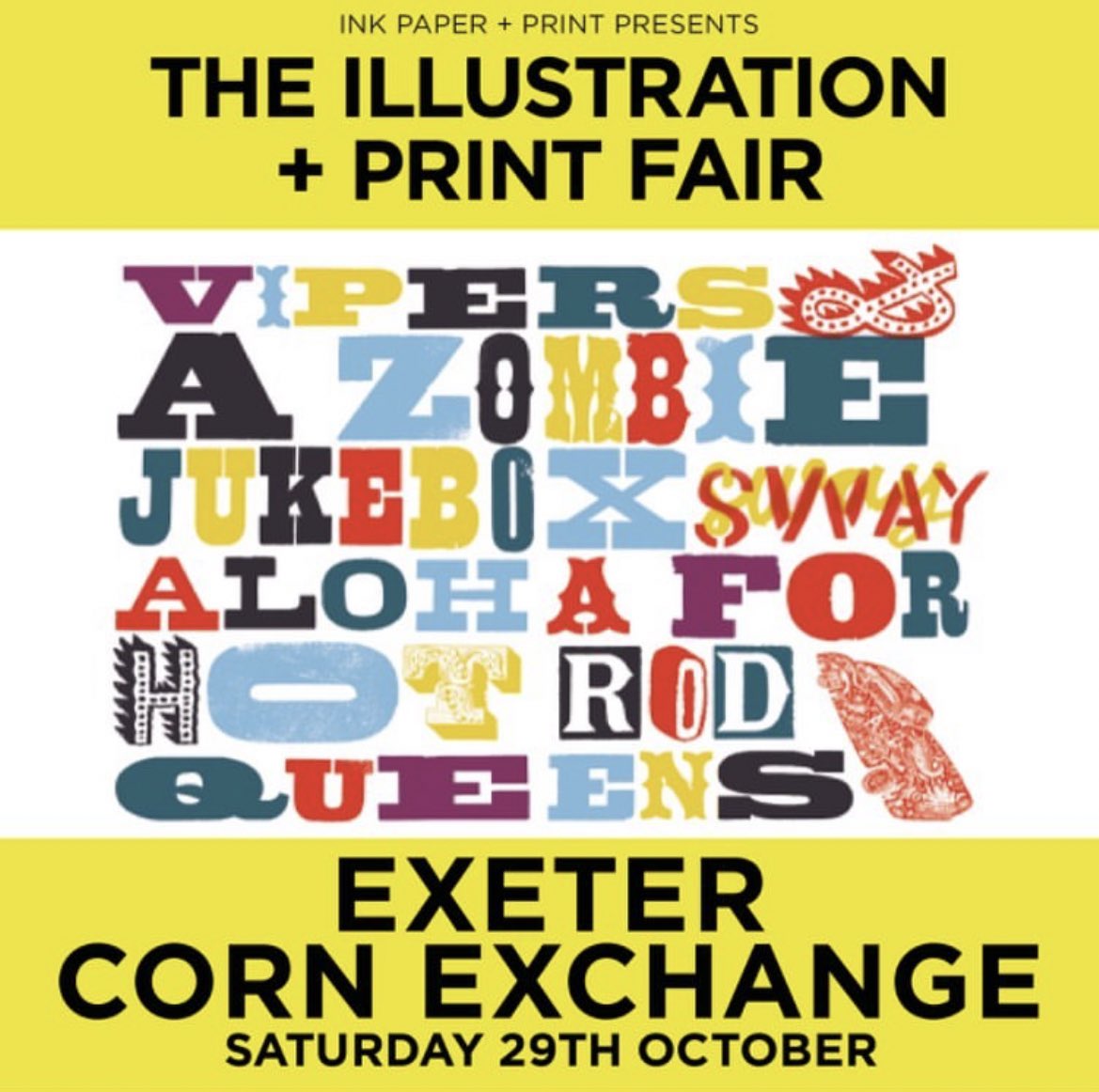 Later this month I’ll be part of the incredible <a href="/ink_paper_print/">INK PAPER + PRINT</a> illustration fair in Exeter. I’m currently feeling a mixture of great excitement &amp; incredible nerves to be alongside so many wonderful creatives. 

Please do come along &amp; say hi if you’re in the area. #illustration