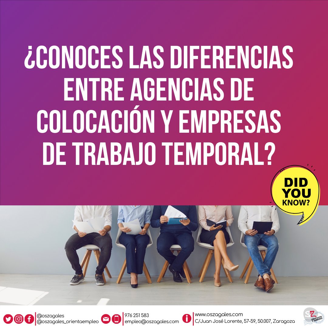 OsZagales's tweet photo. Agencia de colocación Vs. ETTs

Y tú, ¿Cuál prefieres?

#empleo #agenciadecolocacion #oszagales https://t.co/huLvJkIk3J