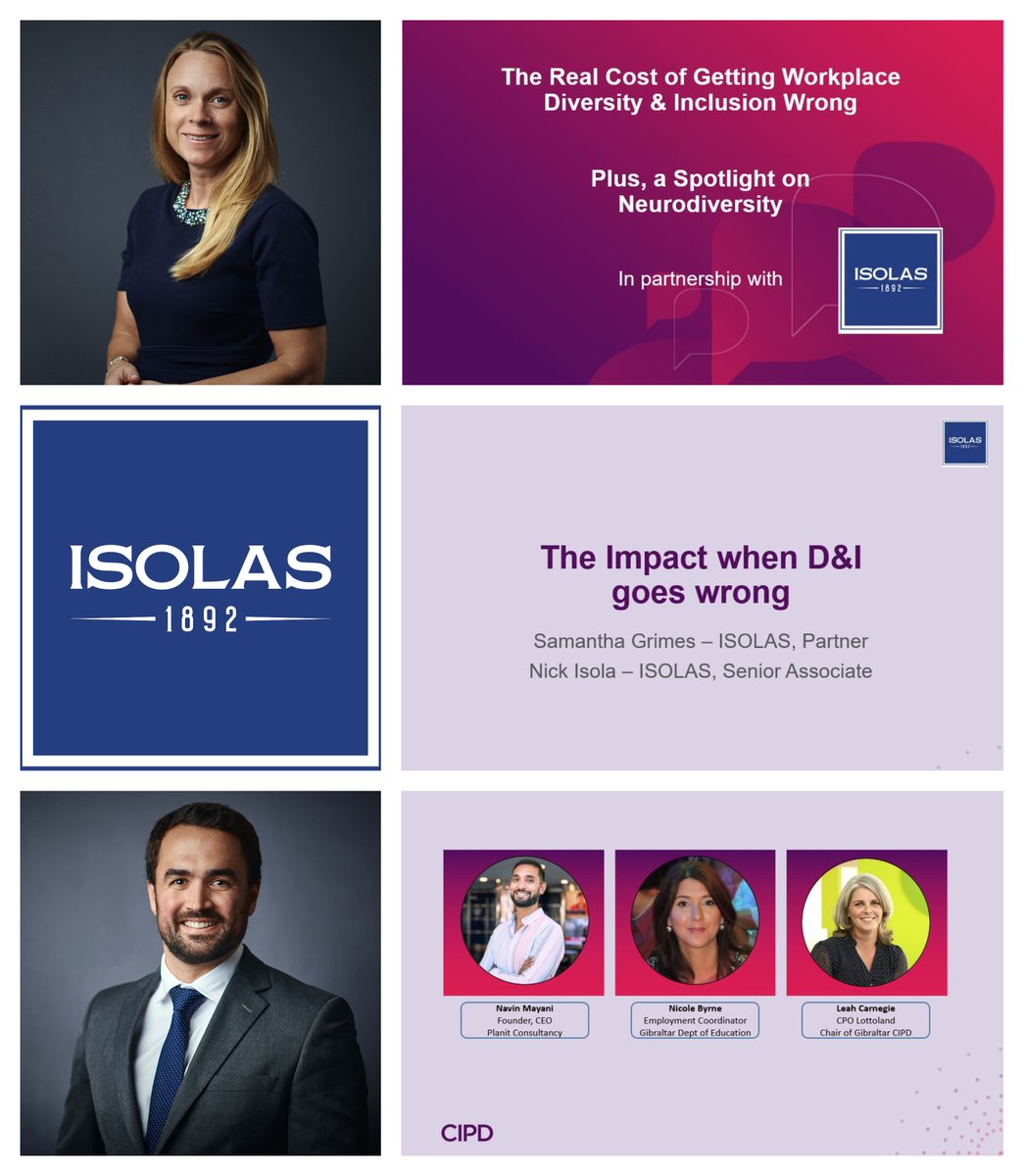 Insightful training took place at ISOLAS LLP in conjunction with the Chartered Institute of Personnel and Development (CIPD) Gibraltar, to bring its members training on diversity and inclusion slanted towards the legal aspects and pit falls. #employmentlaw #thinkisolas