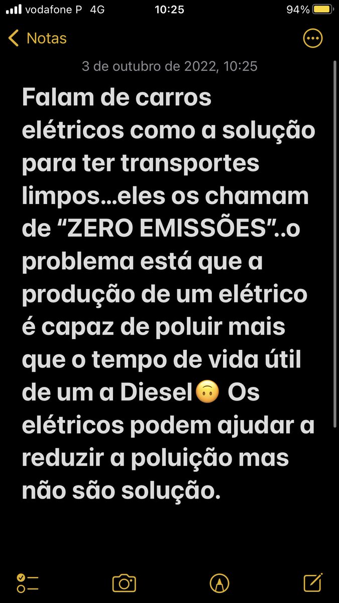 Estou me a referir fundamentalmente à produção das baterias: