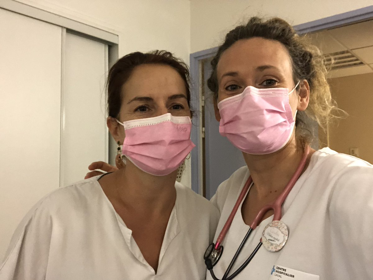 bremaudcarolin1's tweet photo. #OctobreRose 
Aux urgences du @CHLaval53 on se masque en rose pour soutenir #octobrerose
Soutien total pour ses femmes qui se sont battues et qui se battent encore 💪
@CHLaval53 @Laval_la_Ville https://t.co/CRew0t6yvC