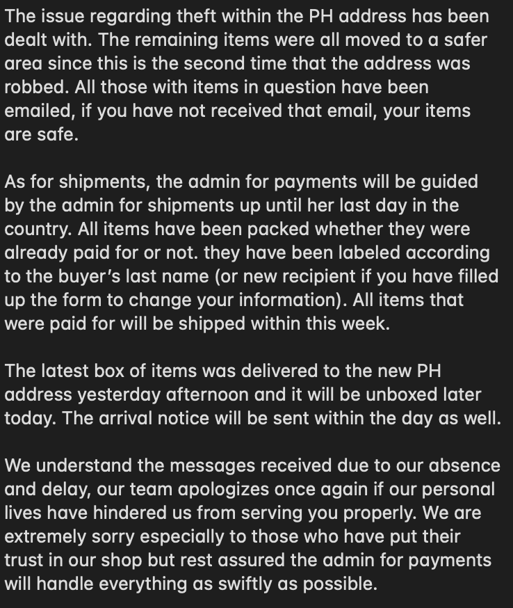 multiseoul's tweet photo. Update on the current situation of the shop. https://t.co/pAryhg5aZ9