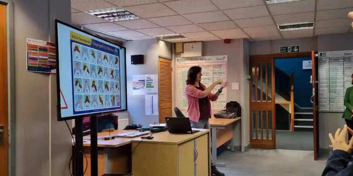 ArgonautInfo's tweet photo. @watesgroup Fantastic to see Wates colleagues learning BSL on site. Your support is valued and making a difference in the workplace #deafawarness #watessupport https://t.co/5LndIrjfwA