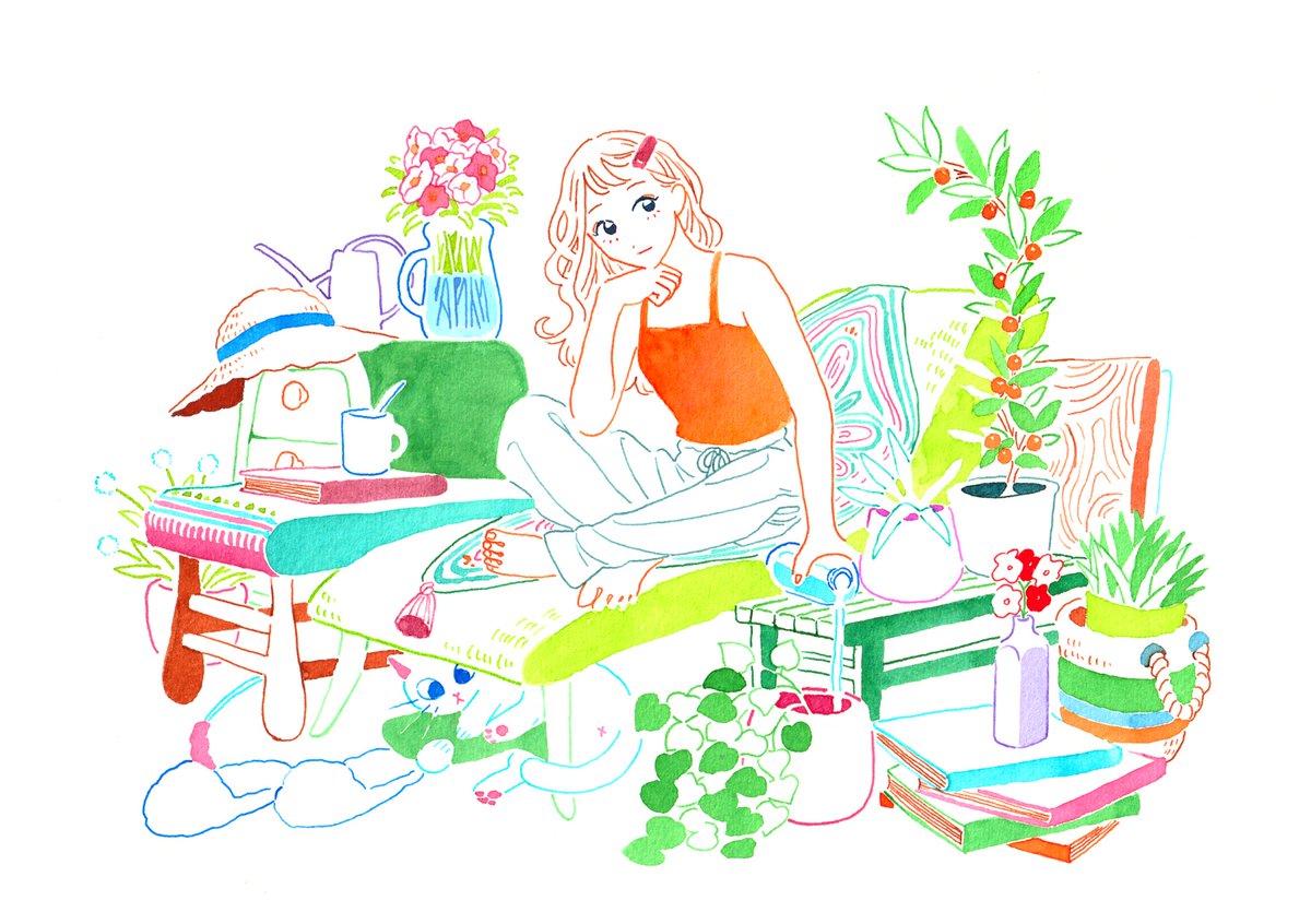 部屋の絵たち🧦🌿 