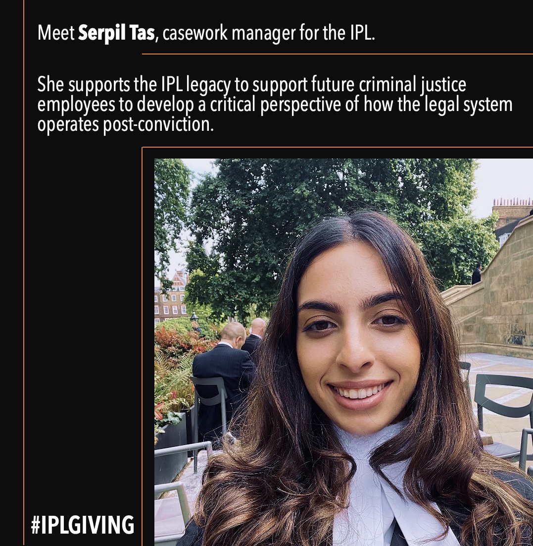 GreenwichAlumni's tweet photo. .@innocencelondon is raising money so @GRELawCrim grad Serpil can continue with them as a caseworker. Give today so students & grads can continue to learn from IPL and help wrongfully convicted individuals π https://t.co/l4zknhjNP3 #GreenwichGives #IPLGiving @UniofGreenwich https://t.co/E4b5VSIR2m