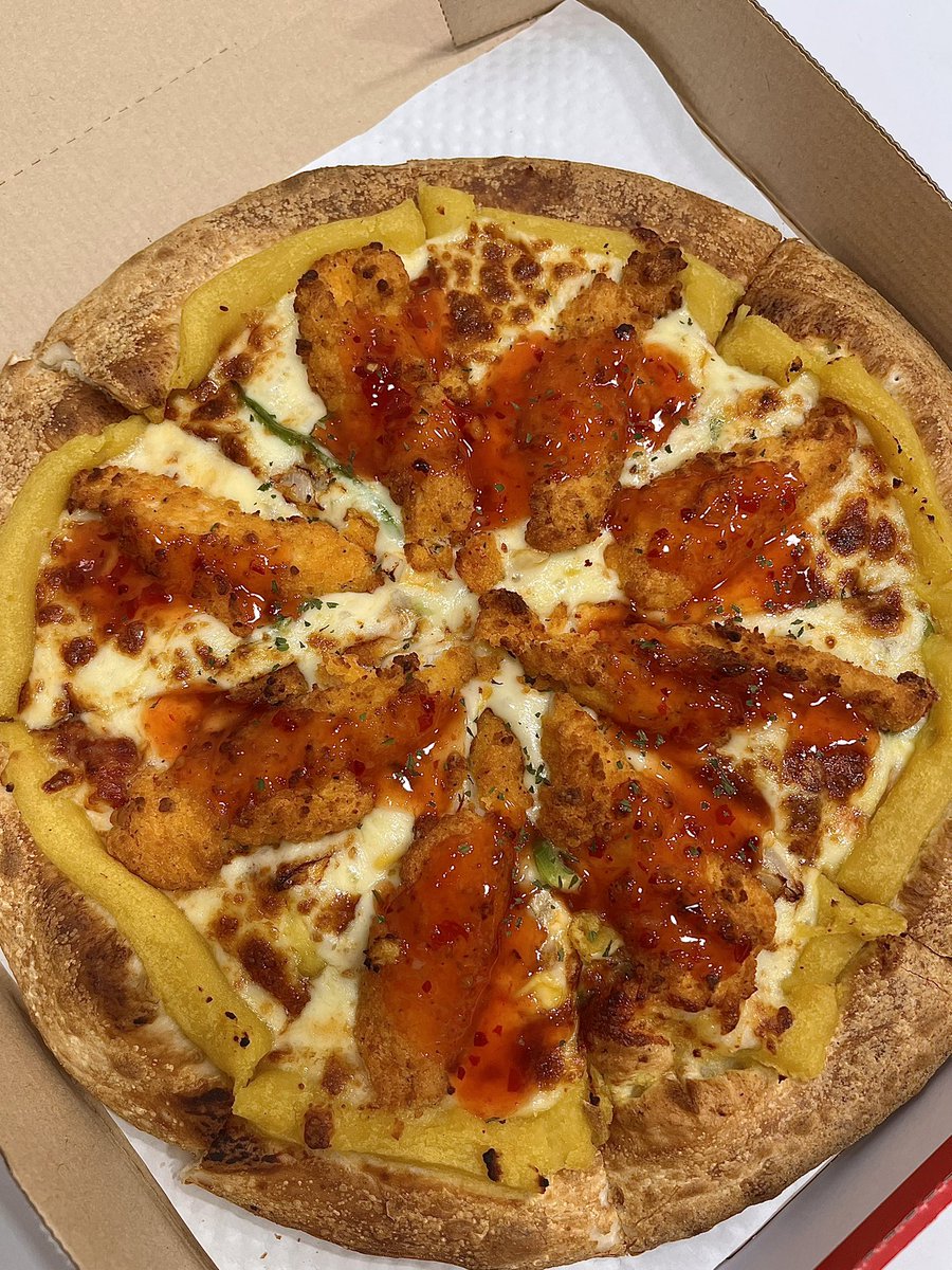 피자스쿨 닭안심살피자에 고구마무스 추가~~~!🍠