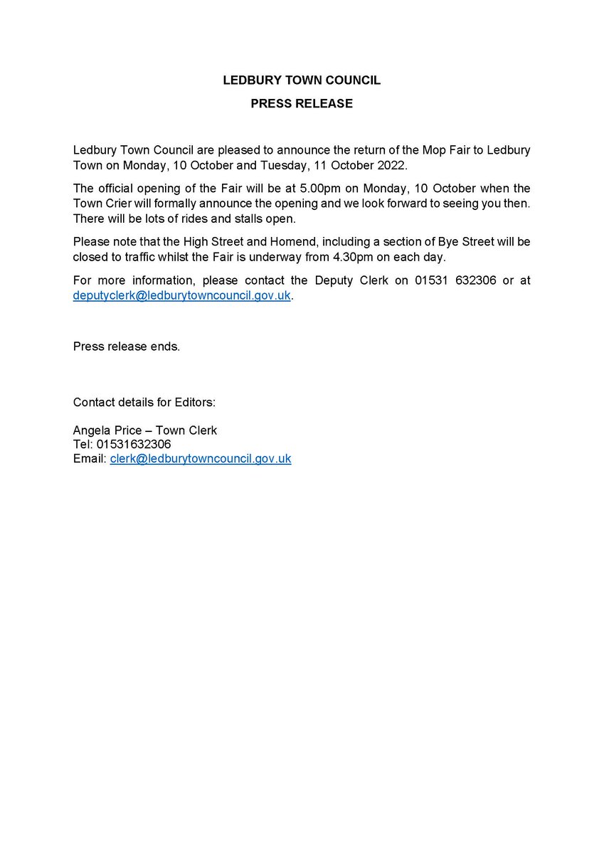 Ledbury Town Council (@ledburytc) on Twitter photo 