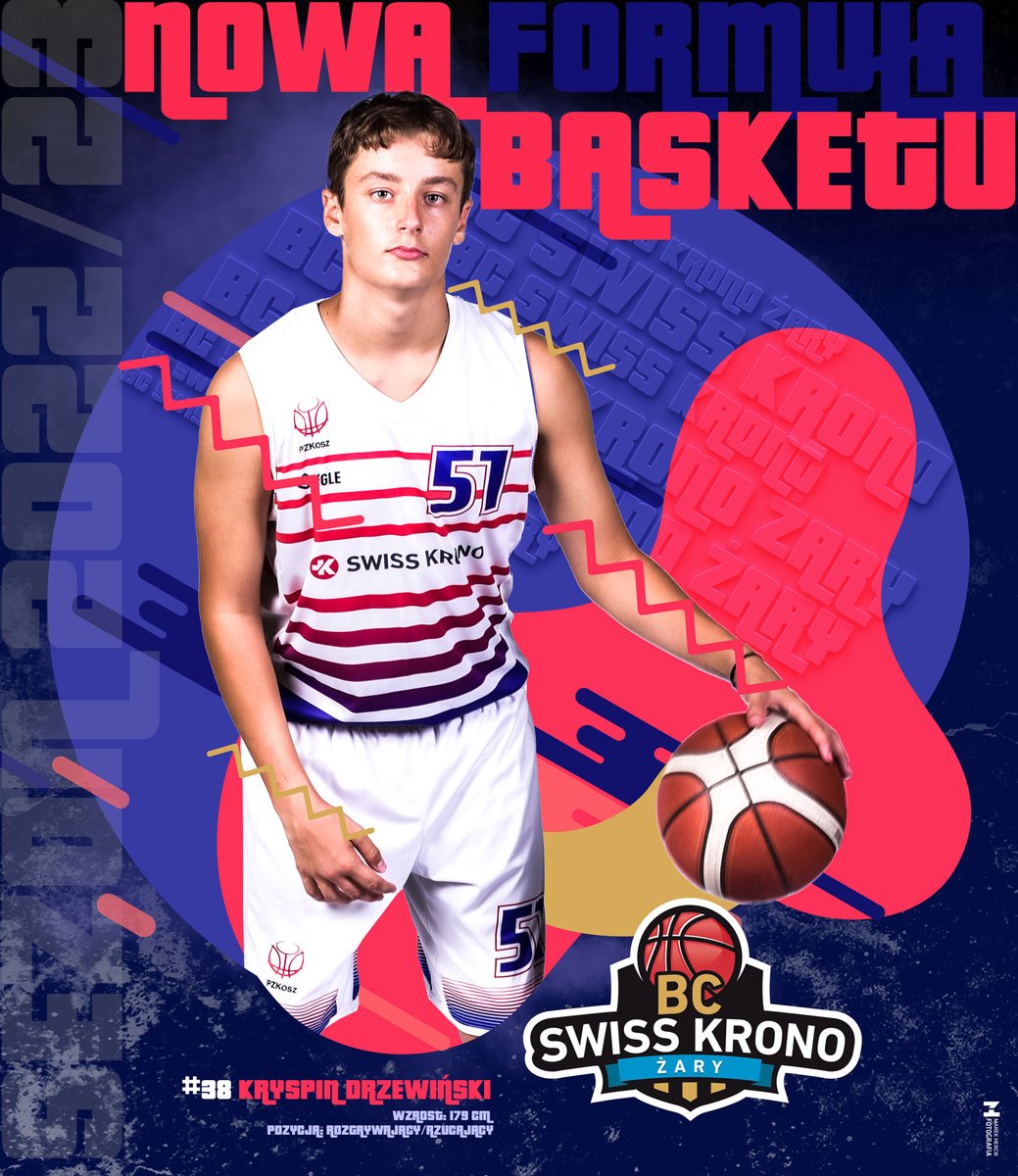 ZaryBc's tweet photo. 💥 II liga 💥 Prezentacja ⭐ ⭐⭐
📯 Kadra BC Swiss Krono Żary na sezon 2022/23 💪🏀‼️
💥  Kryspin Drzewiński ‼️
🏀  Pozycja 1-2, 180 cm , 15 lat.

Grafika 🎨: Fotografia Marek Hercik 

#koszykarskiżarzŻar #bcswisskronozary #Basketball #żary #TwierdzaŻary #egle #gazetalubuska https://t.co/pCHOr2wHam