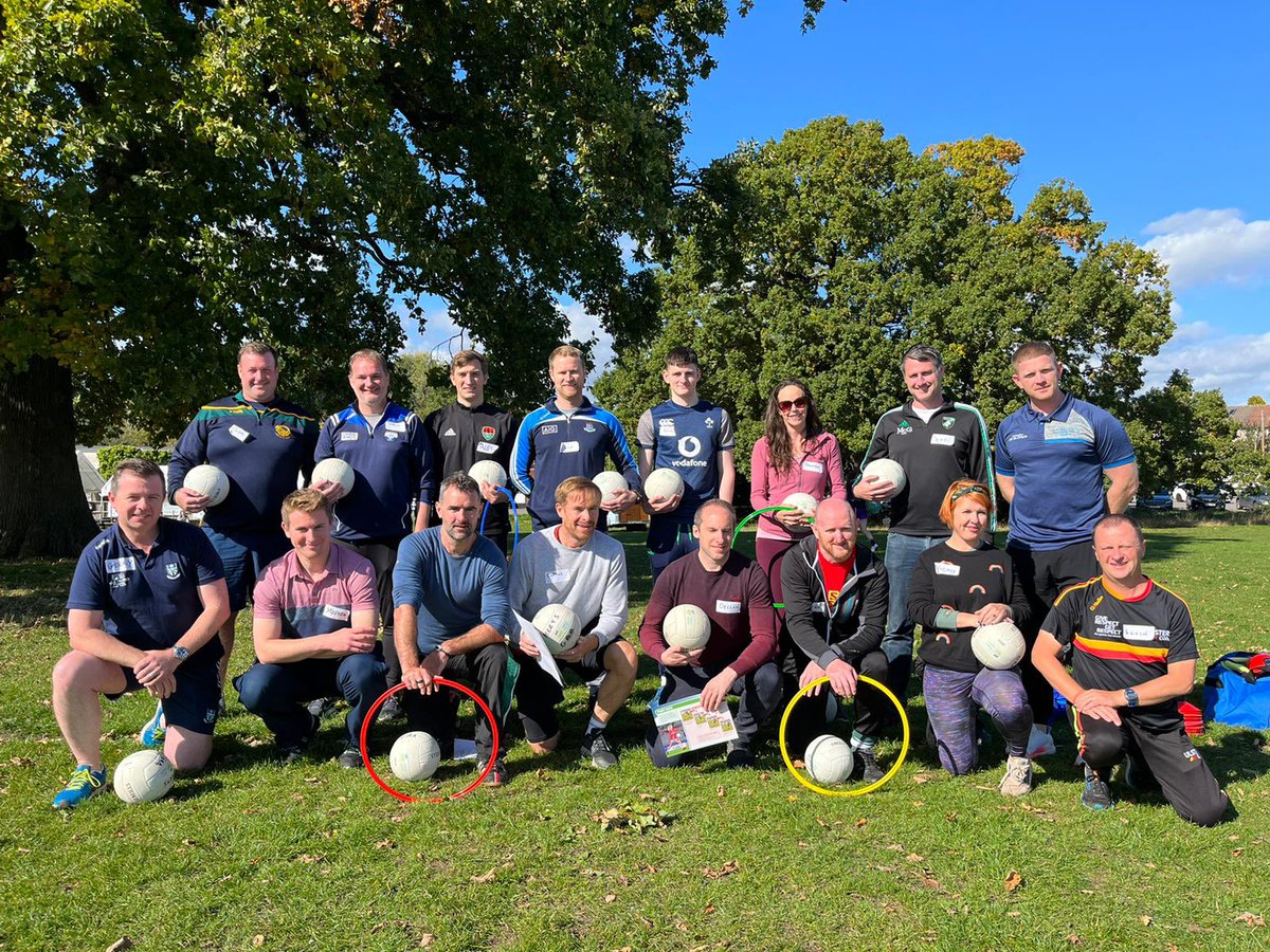 FulhamIrish's tweet photo. A rewarding day yesterday for some of our men and women completing the Introduction to Gaelic Games coaching course. Thanks to @gthornton84 from @UlsterGAA for the informative and engaging sessions over the weekend. GRMA. https://t.co/WjJqad8we9