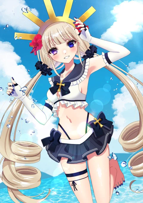素敵な企画ありがとうございますタグ企画 #自創作女子イラストフェス01 に参加させていただきます!オッドアイの魔法少女ニナを描いてます 