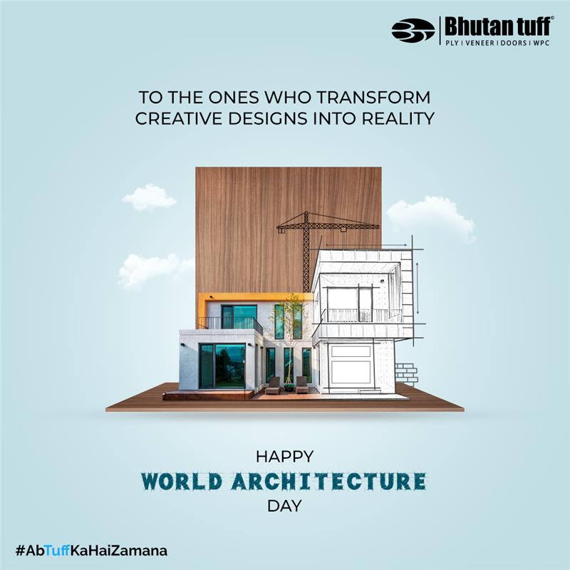 TuffBhutan's tweet image. Architecture is based on wonder rather than concrete and steel. Bhutan Tuff takes the opportunity to thank all the architects for their endeavours towards making the world a better home.

#worldarchitectureday #architectureday2022 #occassionspot #bhutantuffindia #bhutantuffdelhi