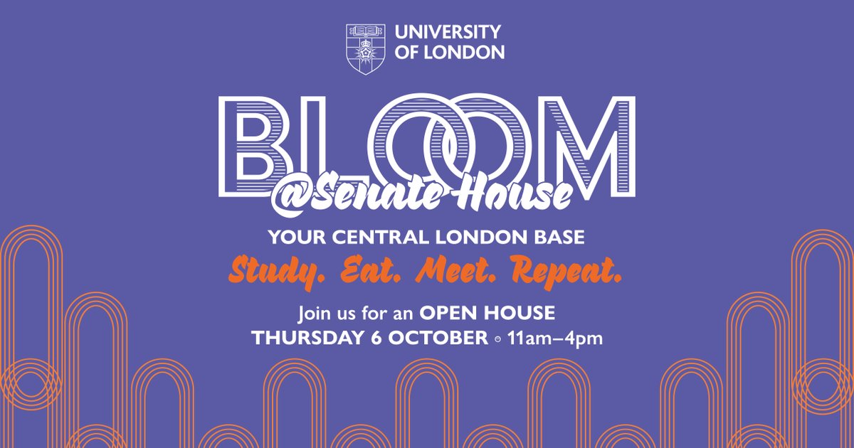 SASNews's tweet photo. Love street food? Head down to Senate House on Thursday 6 October for free tasters of the exciting new café menu at BLOOM@Senate House, a unique study and social space open to students from all University of London Member Institutions!
#BloomSenateHouse https://t.co/0BcZUSxlUa