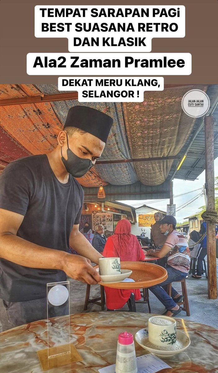 MalaysianFoods's tweet photo. TEMPAT SARAPAN PAGi BEST DEKAT MERU KLANG, SELANGOR !

Kalau nak merasai suasana nolstagia boleh lah ke sini Warong Che Limah makan Ala² Zaman Dulu² Siap pula didendangkan dengan Lagu² retro seperti P.Ramlee💃.

📌WARONG CHE LIMAH, Klang https://t.co/Zk4MMOzcm8
