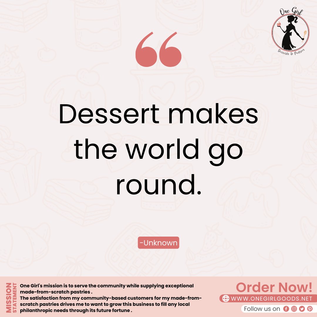 OneGirlandMore's tweet photo. Hello Monday!
#mondaythoughts #desserts #quotes https://t.co/GRXoYuvIQZ