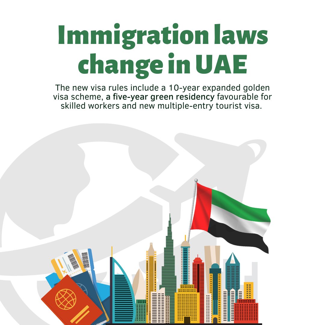 New #UAEGoldenVisa rules and long-term visit visas, including permits to enter and stay in the country, come into effect today