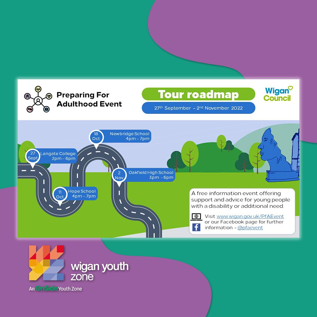 WiganYouthZone's tweet photo. Our Inclusion team will be at @WiganCouncil @PfAevent   events, as part of the "Belonging in Your Community" section. 
With the aim to promote inclusivity in Wigan and highlight some of the activities, places and schemes that help reduce social isolation.🤗

So come say hi! 👋 https://t.co/LoCUW2LdxN