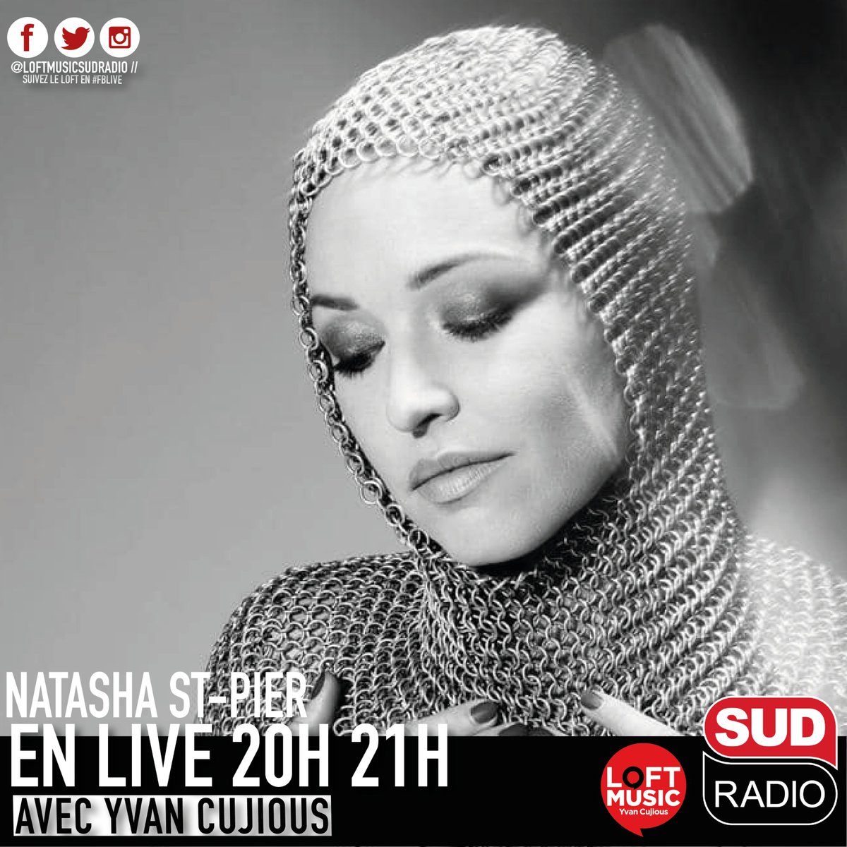 LoftMusicSR's tweet image. 🔴 RDV dès 20H EN LIVE pour le #LoftMusic d'@YvanCujious sur @SudRadio et en #FBLive avec : 

↪️  @Natasha_StPier pour son nouvel album "Jeanne" 📀

↪️  @josephkameloff en live avec son EP "Rendez-Vous"
  
↪️  @NathalieNicolof fondatrice de @JusteHumain1