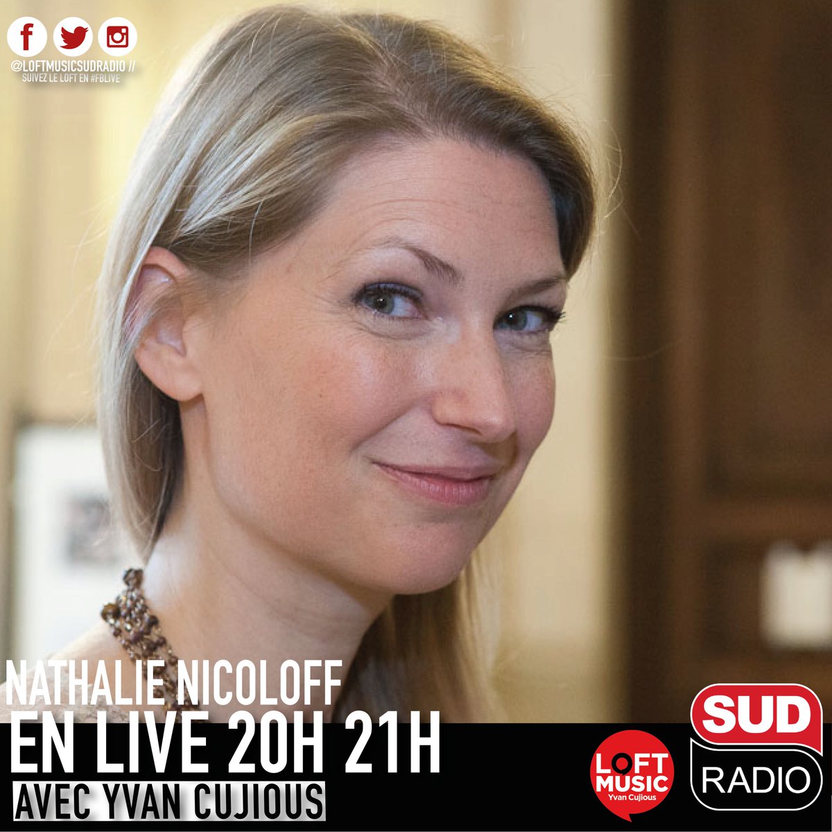 LoftMusicSR's tweet image. 🔴 RDV dès 20H EN LIVE pour le #LoftMusic d'@YvanCujious sur @SudRadio et en #FBLive avec : 

↪️  @Natasha_StPier pour son nouvel album "Jeanne" 📀

↪️  @josephkameloff en live avec son EP "Rendez-Vous"
  
↪️  @NathalieNicolof fondatrice de @JusteHumain1