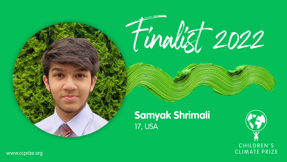 From hundreds of applicants from over 30 countries around the world, Samyak Shrimali, from Portland, USA is one of this year's finalists with his mobile app PlantifyAI - efficient crop disease detection and prevention.  mynewsdesk.com/se/childrenscl…