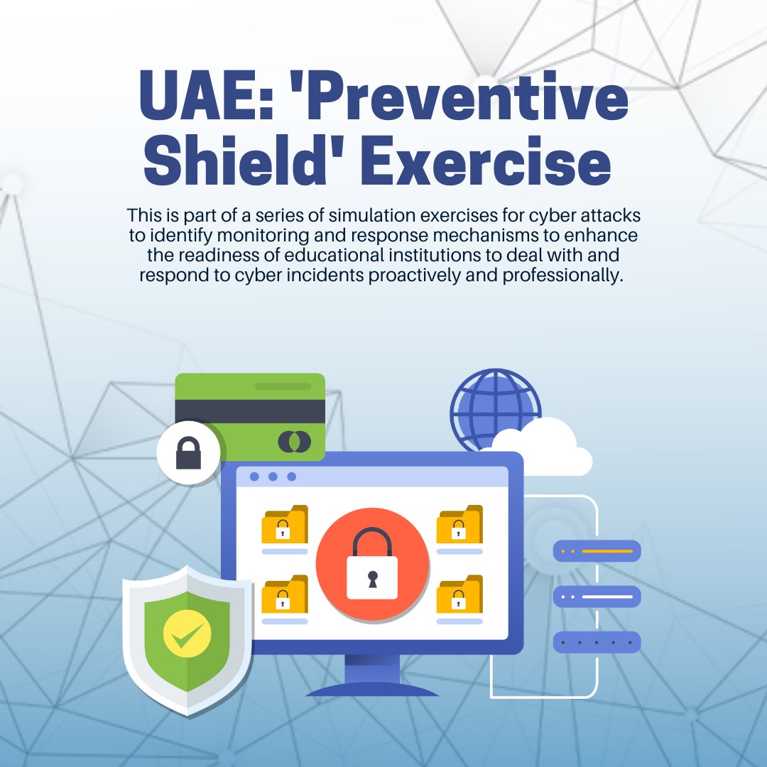 savva_eliaa's tweet photo. The #UAE is continuously strengthening its #cybersecurity and is working on building Cyber Future Leaders by launching the "#DefensiveShield" exercise https://t.co/lfWRtP9hwO