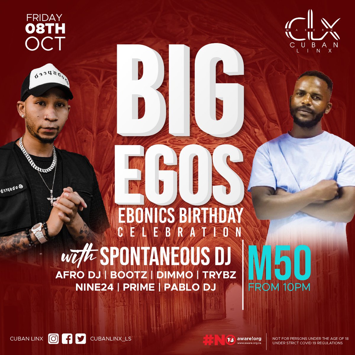 This Saturday we celebrate one of the illiest djs in the L <a href="/Ebonics_Fam/">ebonics</a>.. Our guest dj <a href="/Spontaneous_Dj/">The Peoples Dj</a> from jhb.. alongside <a href="/Trybs/">Not a DJ</a> @bootzdadj <a href="/Nine24_LS/">Ntate 24</a> <a href="/Dimmo_/">Dimmo</a>.... #justlive