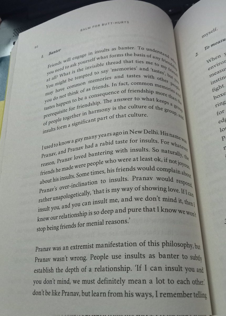 prnv_yd's tweet photo. Opened a random page and saw my own character assassination done so aptly. Talk about coincidences. 

Anyway, love the cover, the quality, the sequence &amp; layout. Can't wait to dive into the content. @prvkhvr

@Sanjihehe @Abhishe78366532 @Stupid_Abhishek is this me well-defined? https://t.co/0OJZEQXij8
