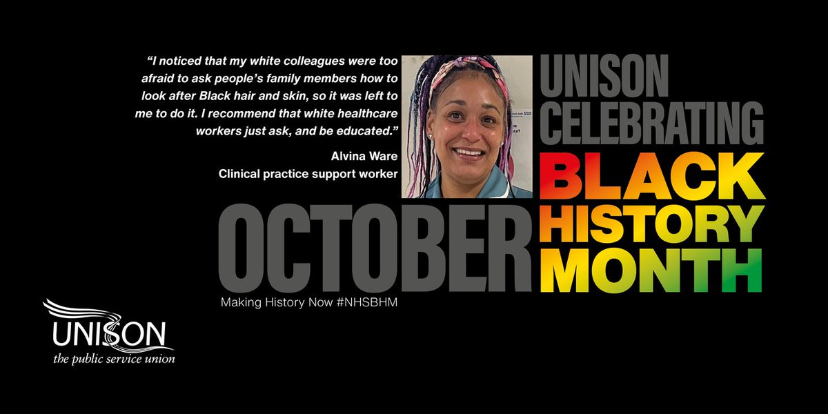 UNISONOurNHS's tweet photo. It’s Black History Month and we’re celebrating some of our amazing members who are #MakingHistoryNow. 🙌 Read their stories https://t.co/yrVbibguUf #NHSBHM @unisontheunion https://t.co/mDm8TafqpN