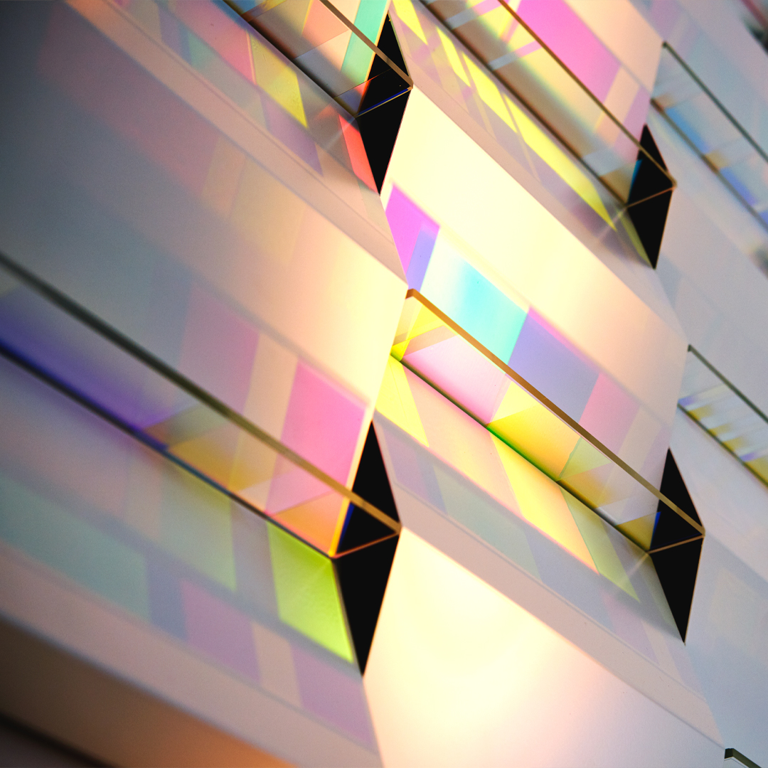 _studio_smile_'s tweet photo. In collaboration with the amazing artist Chris Wood who uses dichroic glass to reflect and refract different coloured light rays, we created this office reception artwork for an exciting office development in Uxbridge, London.

@avivainvestors @Colliers @cushwake https://t.co/Bi3PJDR2LG