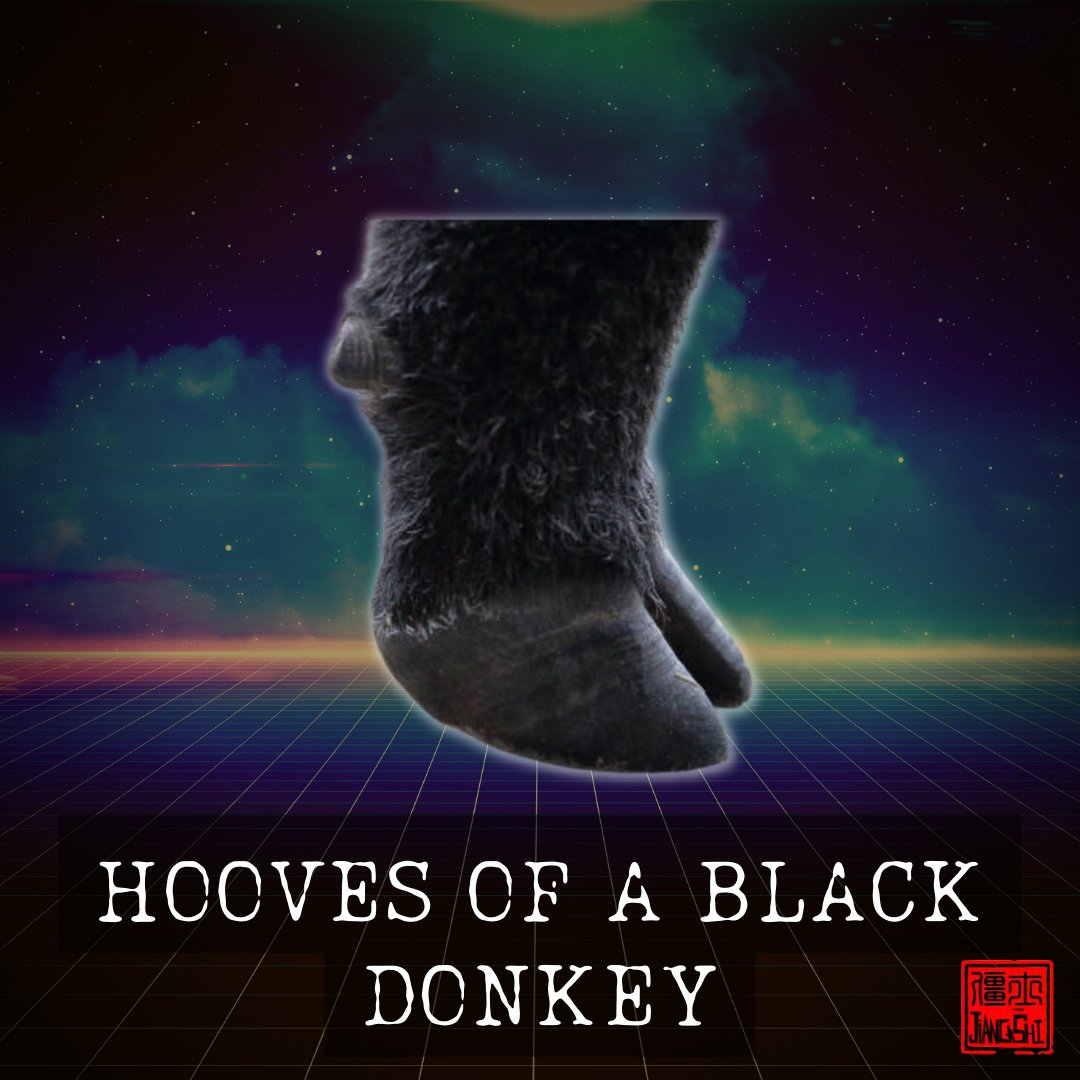 JiangshiWorld's tweet photo. In a fantasy novel called Ghost Blows Out the Light (鬼吹燈), the hooves of a black donkey could actually help counter Jiangshi!! Interesting right?

#jiangshi #vampire #hoppingcorpse #jiangshiacolyte #chineselegend #chinesemythology #殭屍 https://t.co/nOp7vUDNZl