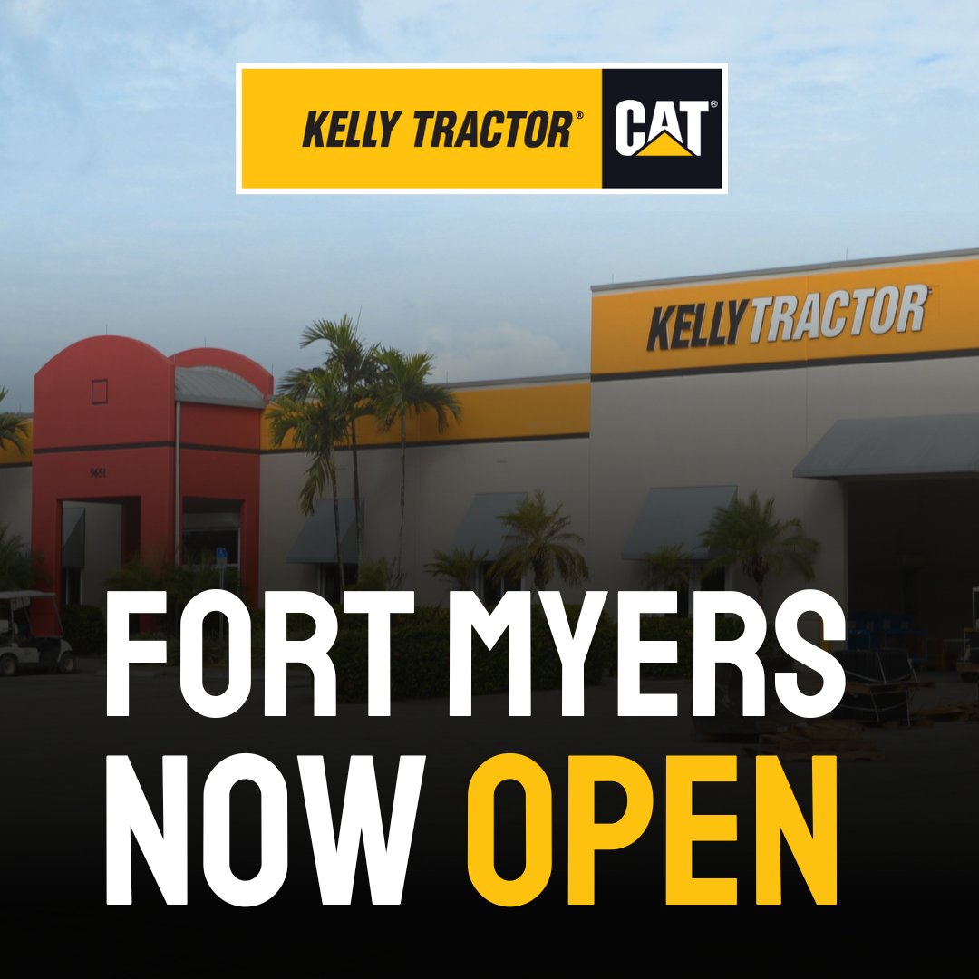 KellyTractorCo's tweet photo. Our Fort Myers branch is now open for regular business hours. We look forward to assisting those most in need of relief post-hurricane Ian's impact on our communities.
#KellyTractor #FortMyers #Catdealer #HurricaneIan #Relief #Reopeningforbusiness https://t.co/YJlwt7C2OO