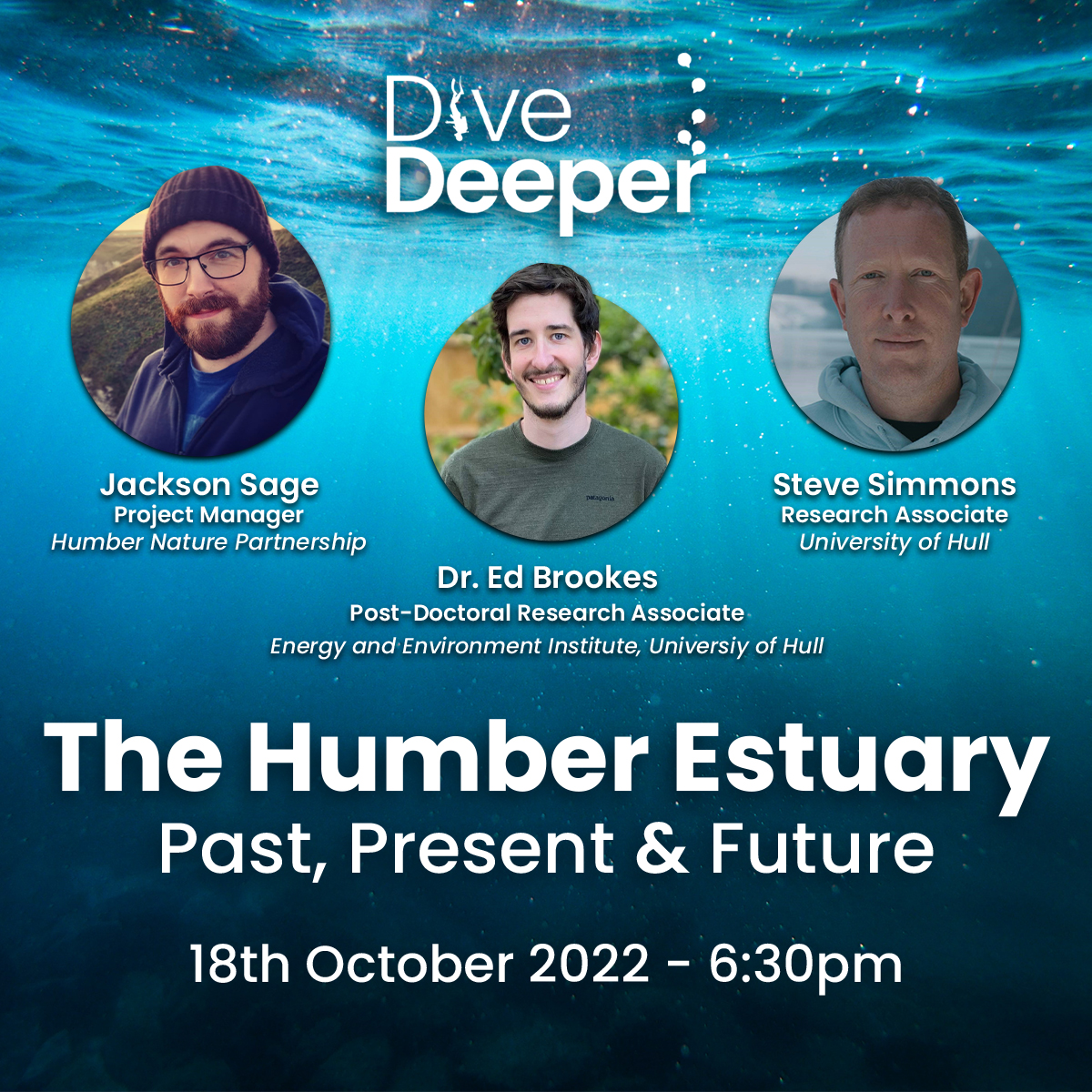 TheDeepHull's tweet photo. We can't wait for the next Dive Deeper event on Tuesday 18th October from 6:30pm.
What a fantastic line up of speakers we have 👉 https://t.co/RigJC735KY
#TheDeepHull #TheHumber #Humber #HumberEstuary #HumberNaturePartnership #HullUni #HullUniversity #EveningTalks #Hull #Events https://t.co/EX0fO3blHO