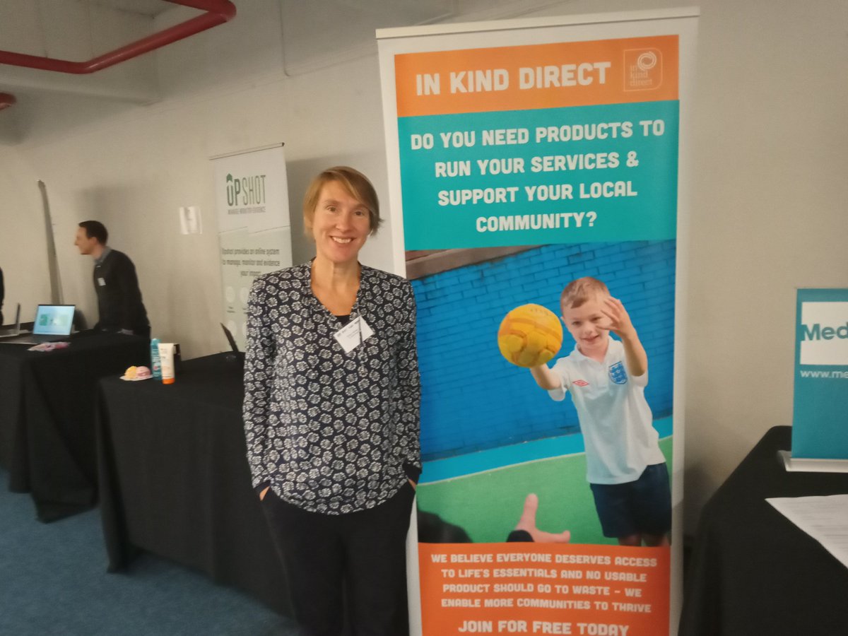 BarnetTogether's tweet photo. With the break coming up at #BTAConference2022 meet some of the people in the marketplace. @jason_michalski from @UpshotSystem, Emma from @InKindDirect, Jade from @Media_Trust and Vicki from @sharesy. Do stop by and say hello. #BuildingConnections #StrengtheningCommunities https://t.co/kLscCkGqgF