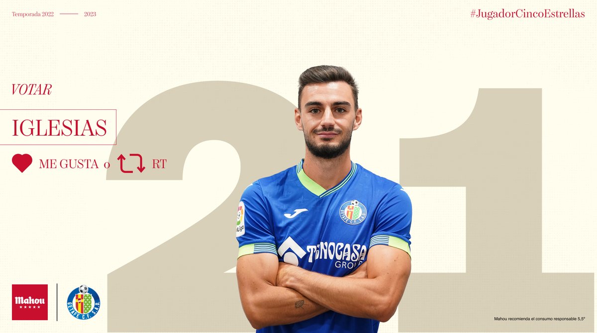 RT o MG si crees que <a href="/juan2iglesias/">Juan Iglesias</a> ha sido el #JugadorCincoEstrellas del <a href="/GetafeCF/">Getafe C.F.</a> en septiembre (6/6)