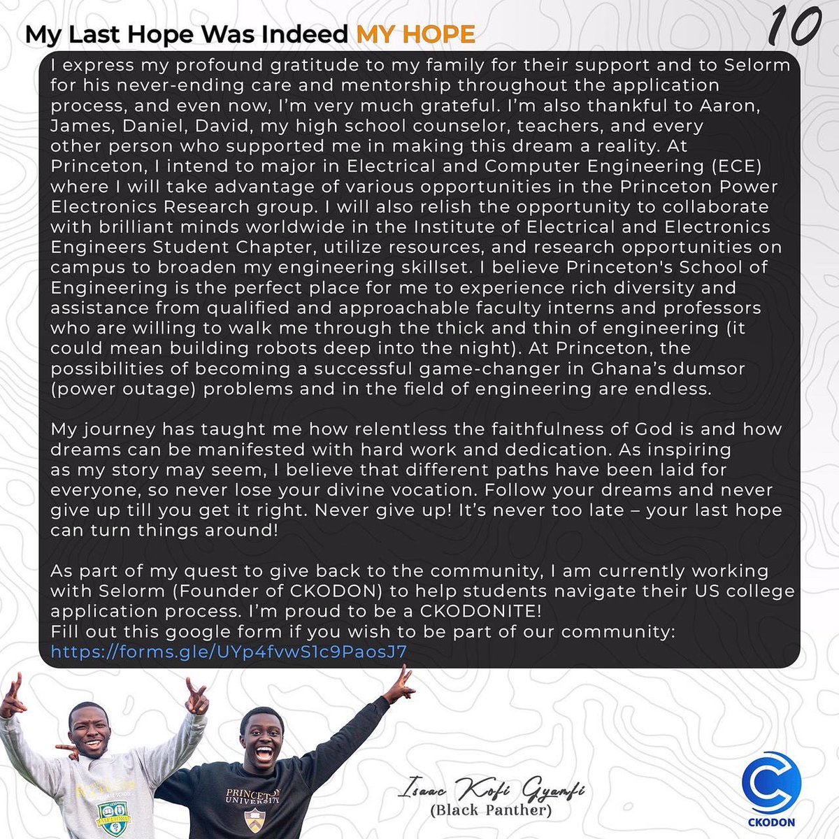 ckodon_'s tweet photo. His last hope was indeed his hope #TheCkodonFoundation https://t.co/Q7xBBbdfD7