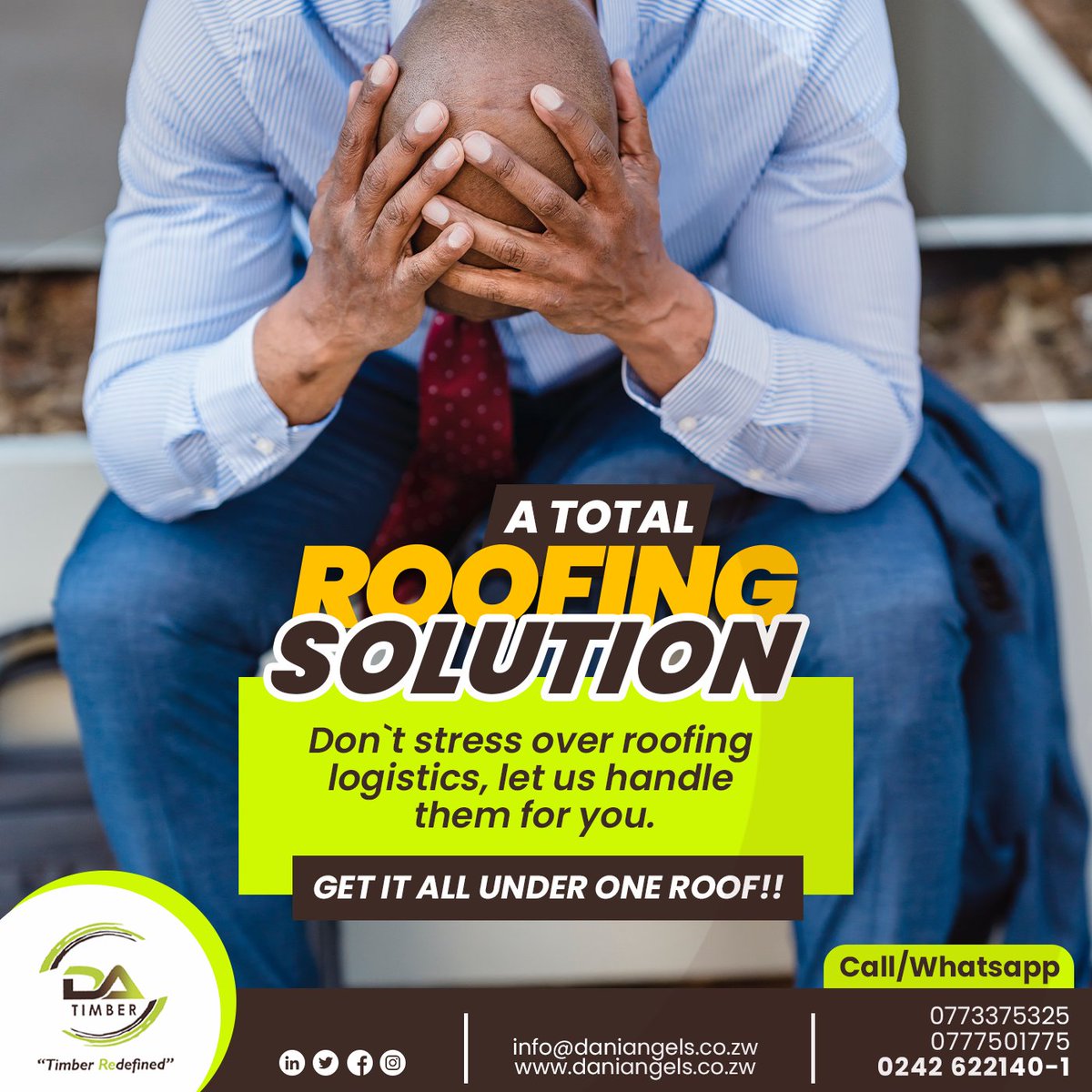 DA_Timber_'s tweet photo. Don't Stress over roofing Logistics , Let us handle them for you.
#Atotalroofingsolution
#getitalldoneunderoneroof
#DATIMBER #Timberredefined #Roofingsheets #Roofingtimber #Prefabricatedtrusses #RoofingAccessories https://t.co/pMR1Ot1wW7