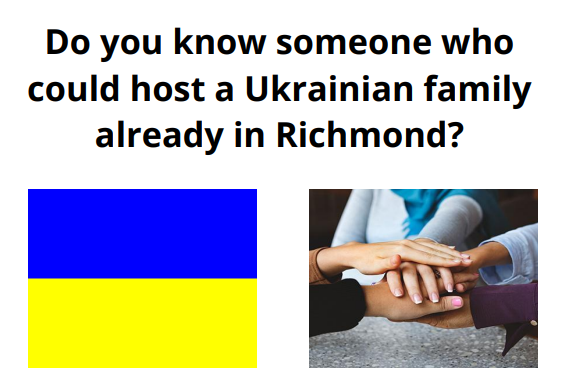 🇺🇦 Ukrainian refugees in Richmond urgently need new hosts due to changed circumstances in their current households. Contact us here:
refugeeswelcomeinrichmond.org/ukrainian-refu…