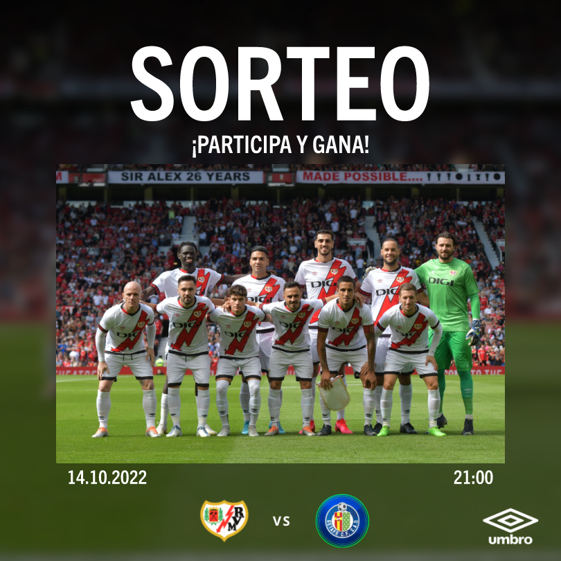 UmbroIberia's tweet photo. 🚨𝐒𝐎𝐑𝐓𝐄𝐎🚨

Consigue 2 entradas para el partidazo @RayoVallecano vs Getafe CF⚽️

Para participar:
👉🏼 Retuitea este tweet
👉🏼 Sigue a @UmbroIberia

Cierre del sorteo el 11 de Octubre a las 12:00 h❗️

#Umbro #VamosRayo https://t.co/2Zw3zxqzO4