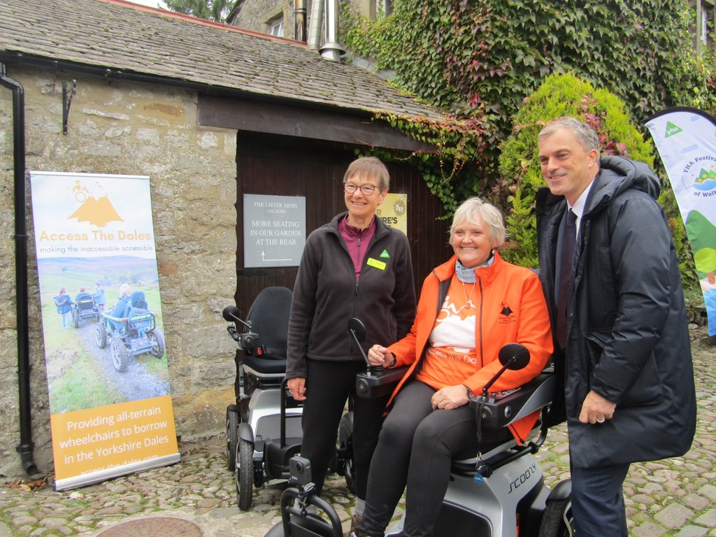 Very good to join <a href="/AccessTheDales_/">Access The Dales</a> at their new electric wheelchair location <a href="/TheListerArms/">Lister Arms Malham</a> in Malham - such an important scheme to allow everyone to access the Yorkshire Dales <a href="/yorkshire_dales/">Yorkshire Dales National Park</a>