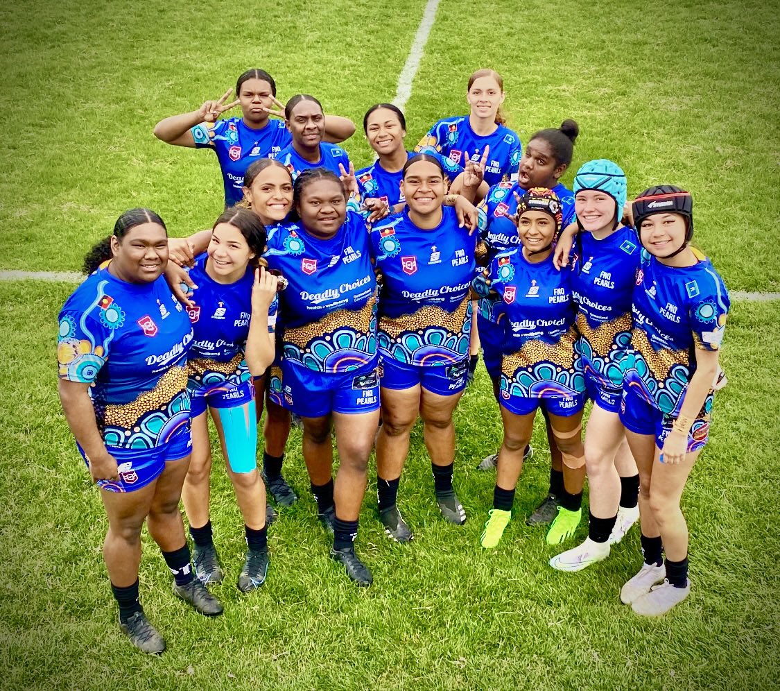 Thanks for coming to @DeadlyChoices #murricarnival @DolphinsRLFC oval FNQ Tiddas team you played well 👍🏽 @QUT