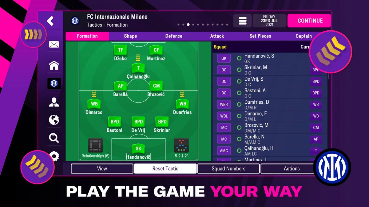 FootManagerGame's tweet image. Global superstars and the next generation of wonderkids are literally in your pocket – use new scouting tools to recruit them and effortlessly blend them into a squad capable of delivering trophies.