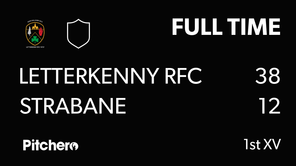 FULL TIME: Letterkenny RFC 38 - 12 Strabane
#LETSTR #Pitchero
letterkennyrfc.ie/teams/126131/m…