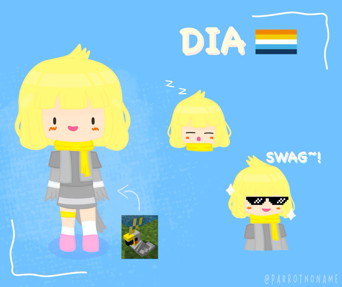 ParrotNoname's tweet photo. I drew a humanized version of my MC parrot Dia.
#Minecraft #minecraftparrot #art #digitalart https://t.co/c2VUDuVUSV