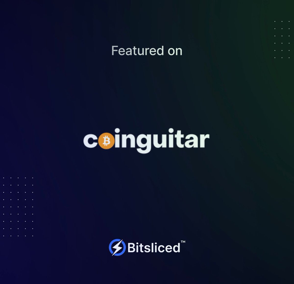 Bit_sliced's tweet image. We got featured in Coinguitar🥇#Bitsliced, the revolution behind asset #tokenization! We are building something unique and special, we want to be inovators in the crypto world 🙌🏻
Read the full article here👇🏼
coinguitar.com/bitsliced-the-…

#NFTs #NFTCommmunity #Crypto #CryptoNews