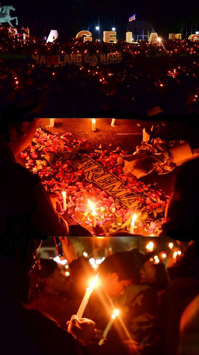 Kita semua berdoa yang terbaik untuk teman teman aremania yang telah berpulang mendahului kita , tribun baru disana yang lebih indah dan megah telah disiapkan nama nama mereka akan selalu ada 🥀 
MAGELANG BERSAMA KALIAN <a href="/AremafcOfficial/">Arema FC</a> <a href="/aremania/">Fajar Farija</a> #PrayForKanjuruhan 

@