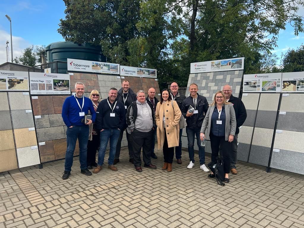 Tobermore's tweet photo. It was Tobermore’s pleasure last week to have Fortis Merchants landscaping committee visit HQ!
Visitors enjoyed an insight into the factories and processes at Tobermore followed by a fantastic night in Belfast.
#paving #walling #manufacturer #buildingmerchants https://t.co/YECXD6QOpT