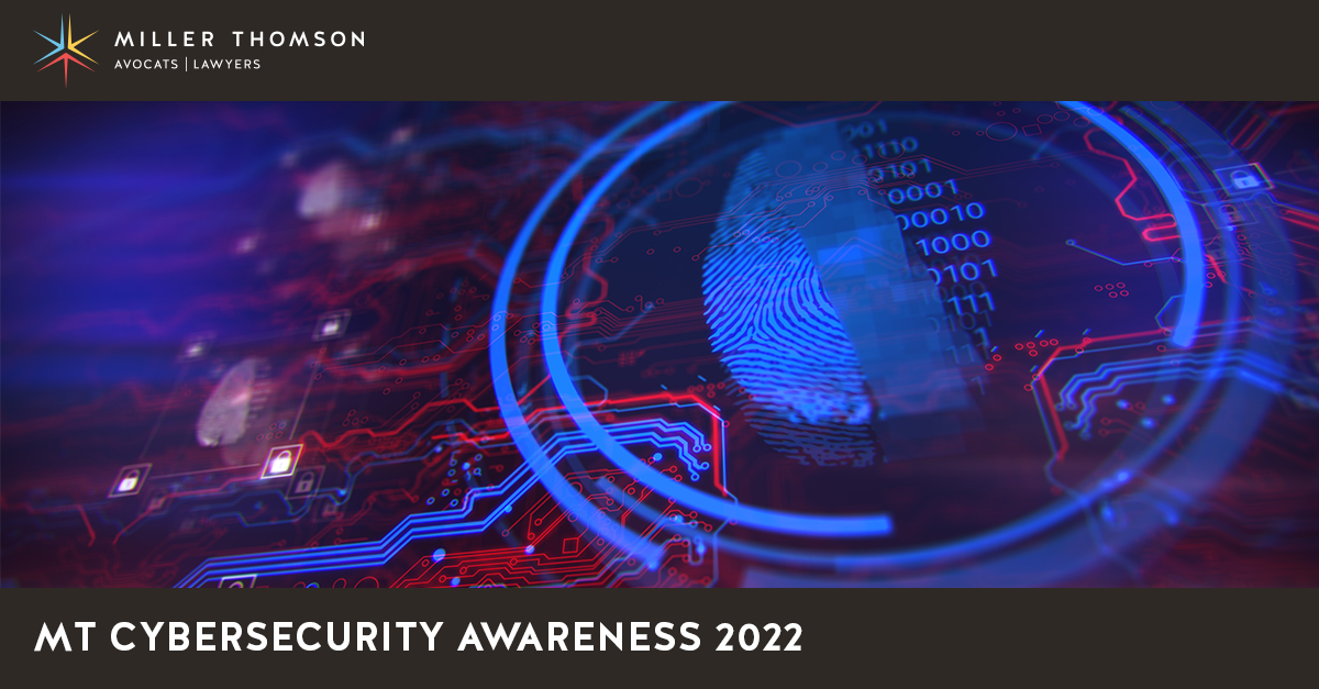 MillerThomson's tweet image. October is #MTCybersecurityAwareness2022 month. 

Find out how you can best position your business to mitigate the risks of a cyber incident in these featured updates from our Cybersecurity blog: ow.ly/vP7V50KZGSa 

#MTInsights | #CyberMonth #CybersecurityAwarenessMonth