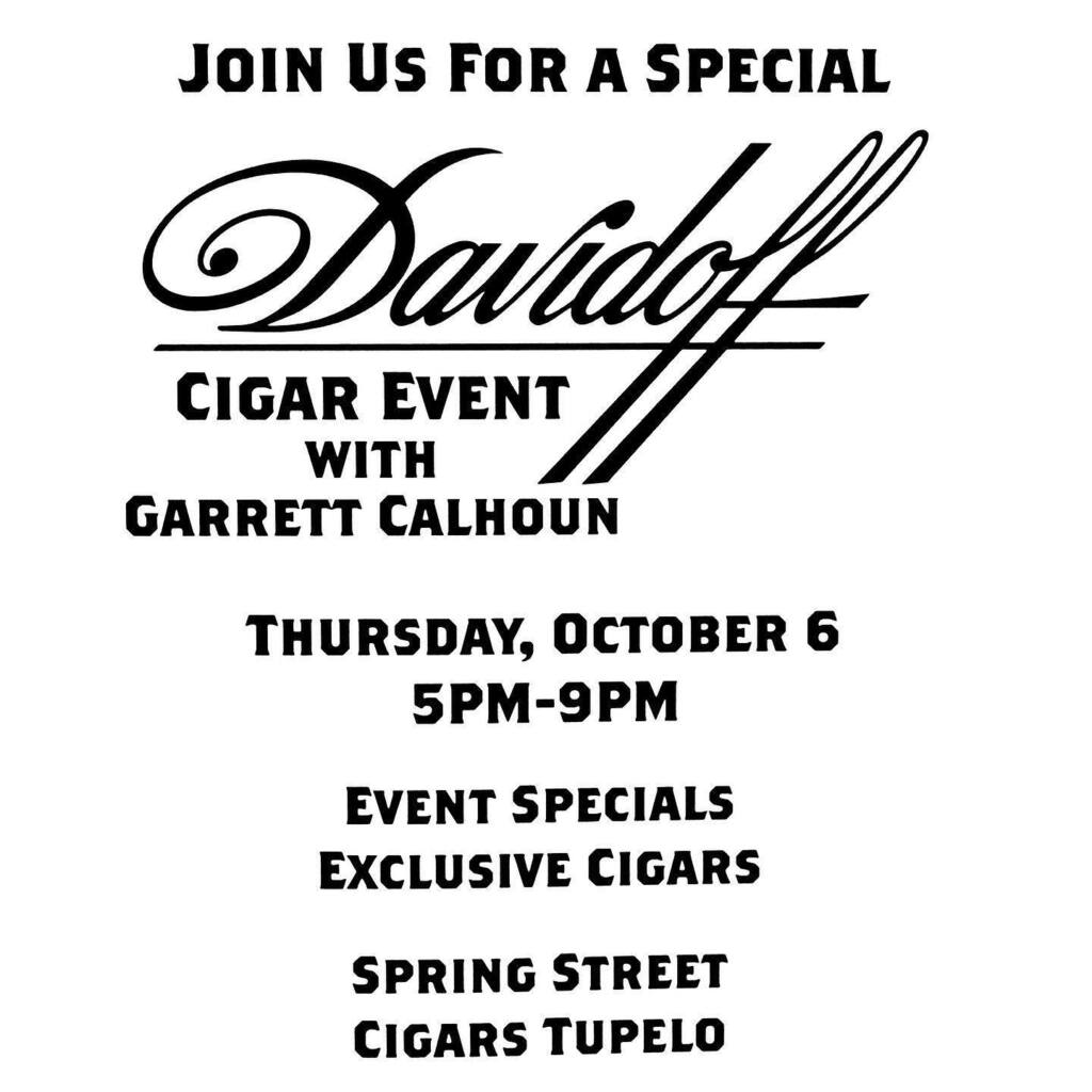 Come see us on Thursday! #davidoff #davidoffcigars #botl #springstreetcigarstupelo instagr.am/p/CjQUtCrOEwU/