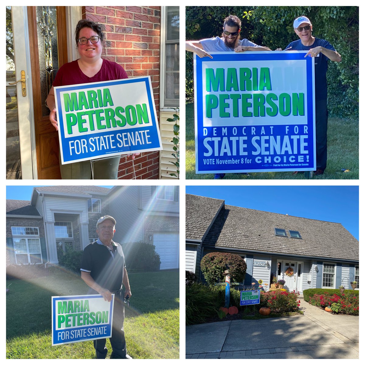 Team Maria Peterson had a busy weekend canvassing with @Kevin4Cook It was a beautiful weekend to canvass and deliver yard signs! Thank you to all who made this possible! Now let’s flip the 26th 💙! #voteblue 💙#votelikeyourlifedependsonit