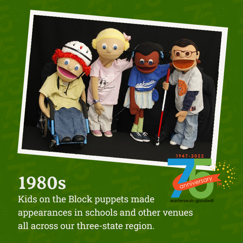esgwnrm's tweet photo. This band of friends with various disabilities were used to educate kids &amp; adults about disability etiquette from the 1980s to the 2000s. The puppets reinforced for kids how much more alike, than different, their peers were. Learn more about our history at https://t.co/gGjhO364c2 https://t.co/XjcdLOhuho